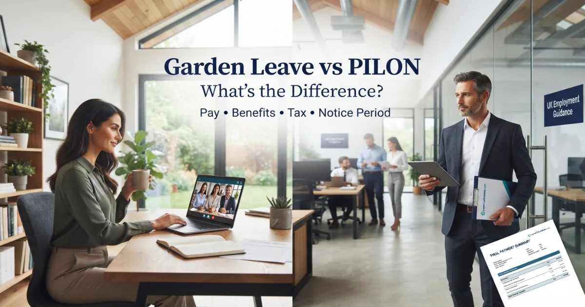 Garden Leave vs PILON difference explained for UK employees