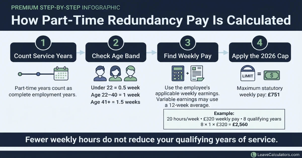 Company director redundancy pay example using the 2026 statutory weekly pay cap