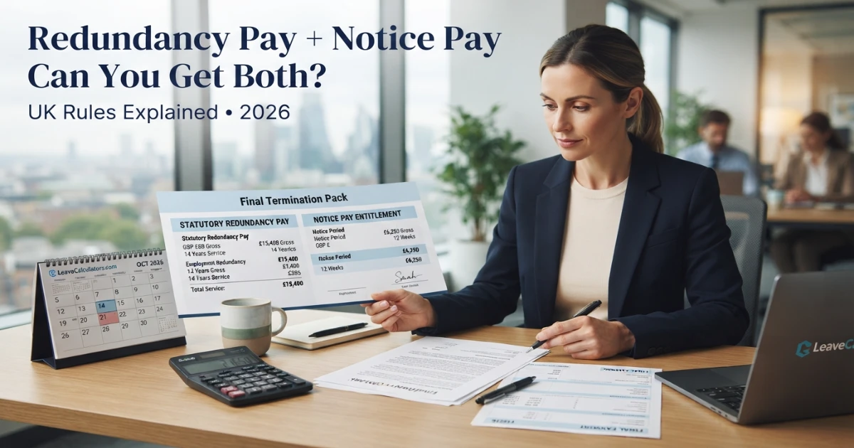 Can you get redundancy pay and notice pay together in the UK
