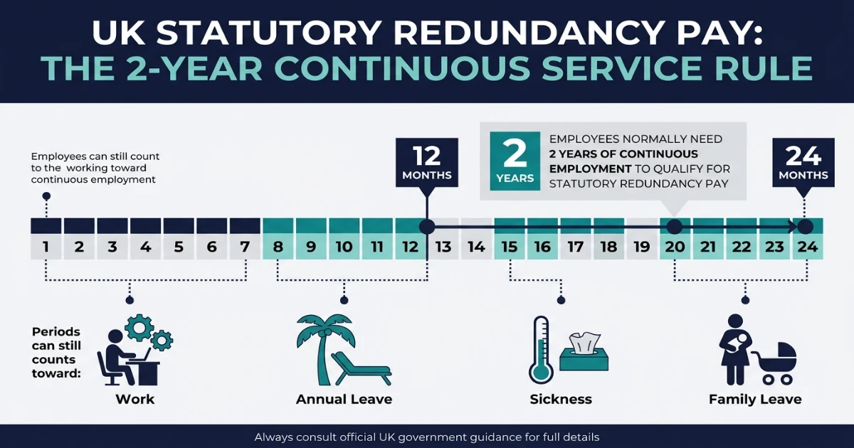 Two year continuous service rule for redundancy pay